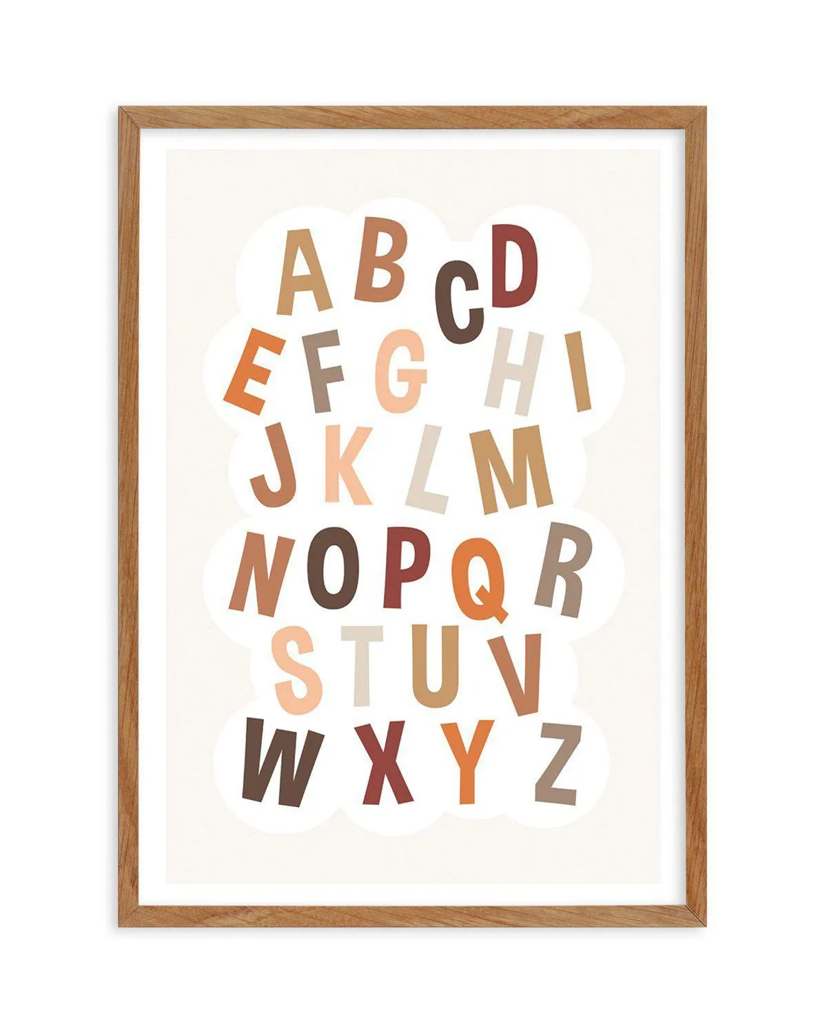 Alphabet Cloud | Neutral Art Print