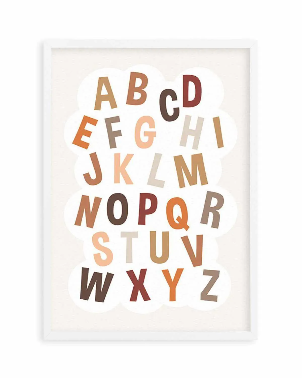 Alphabet Cloud | Neutral Art Print