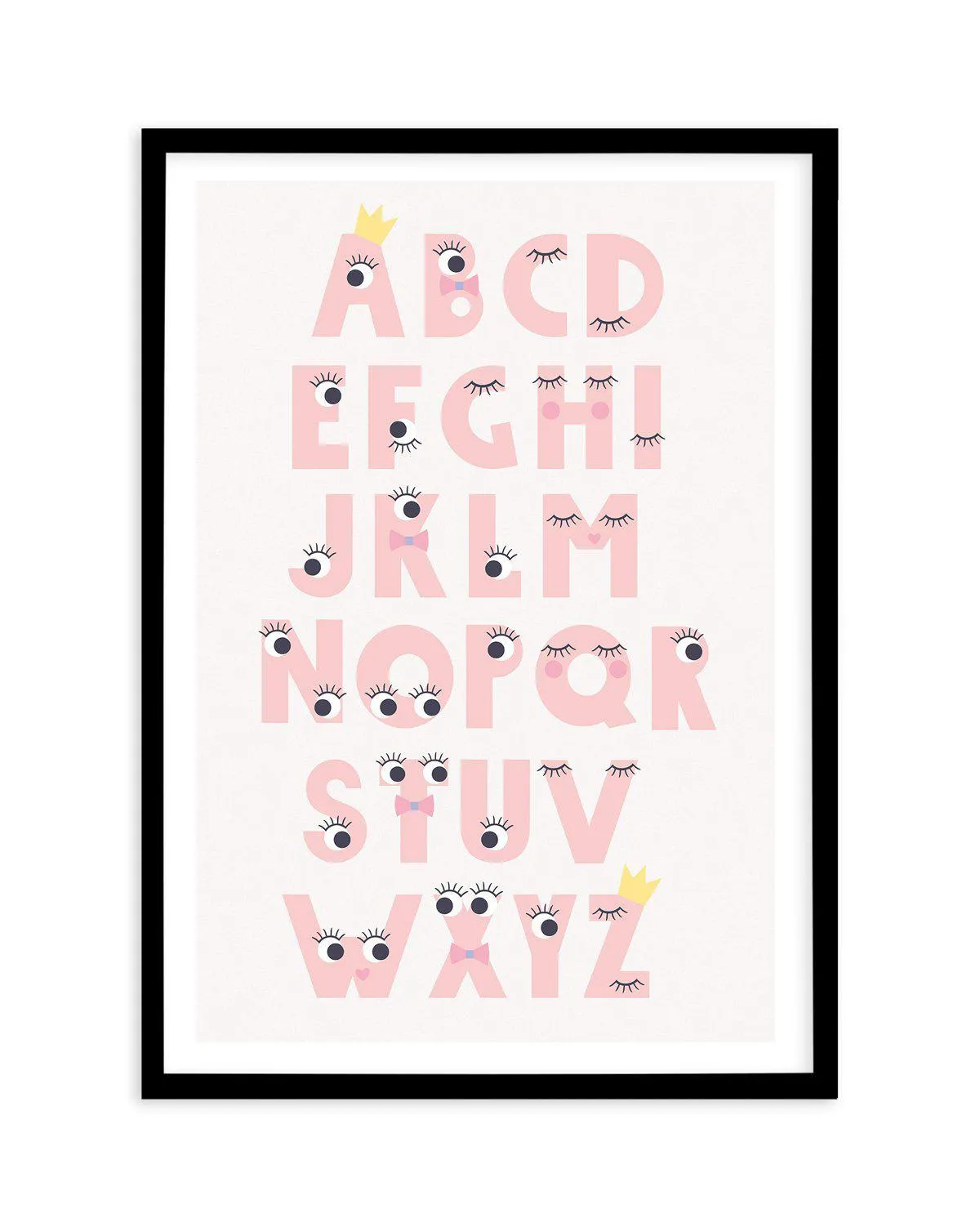 Alphabet Funny Eyes Art Print