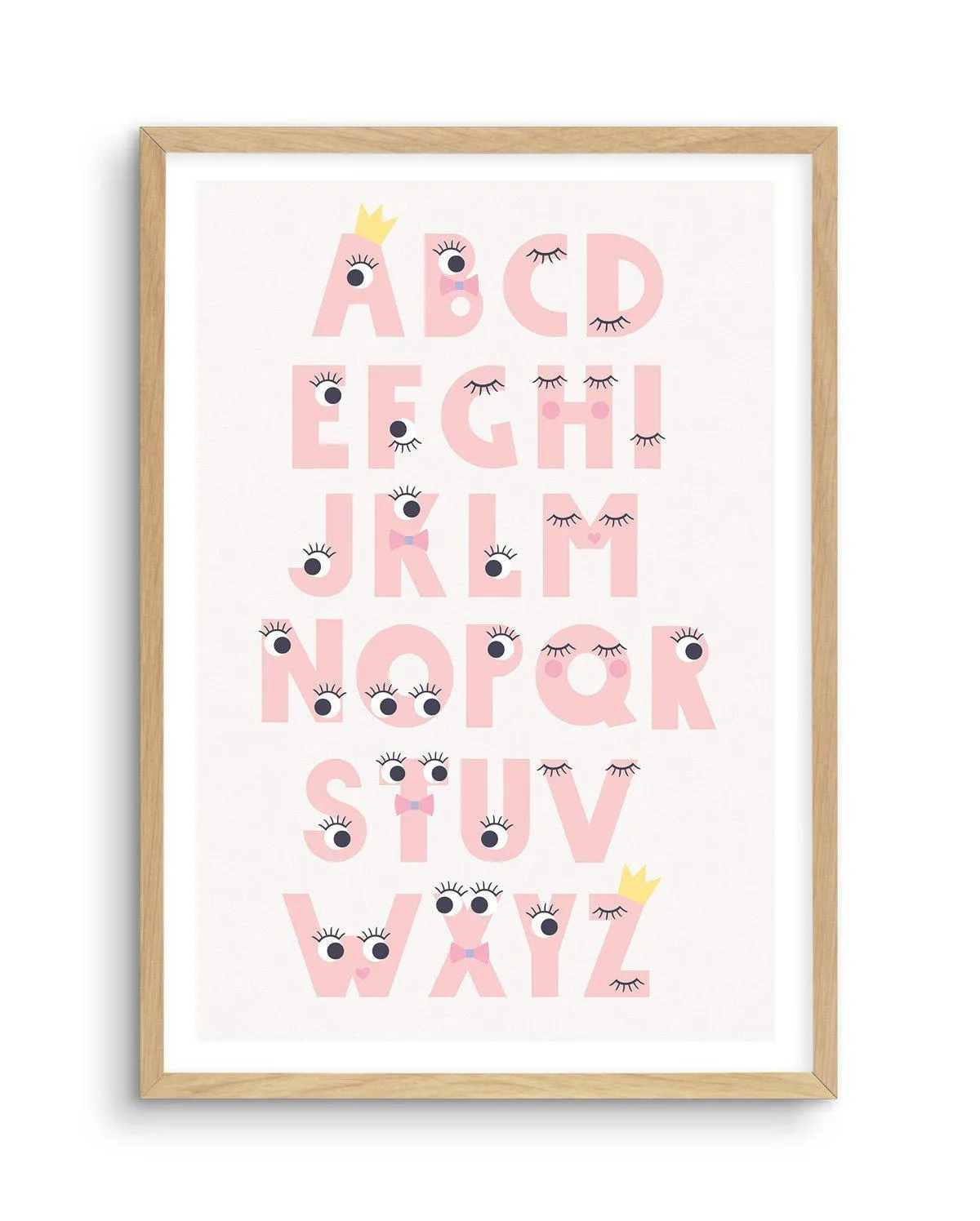 Alphabet Funny Eyes Art Print