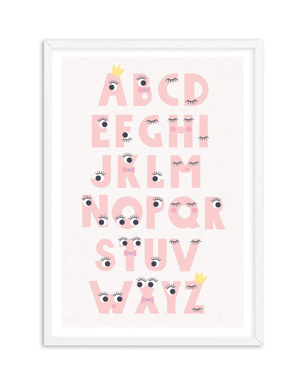 Alphabet Funny Eyes Art Print