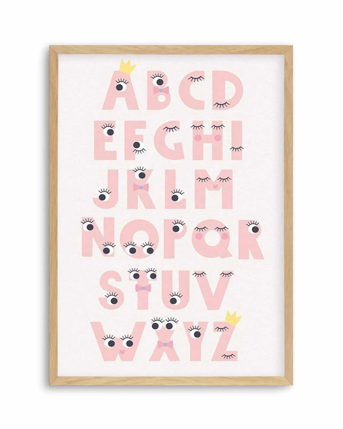 Alphabet Funny Eyes Art Print