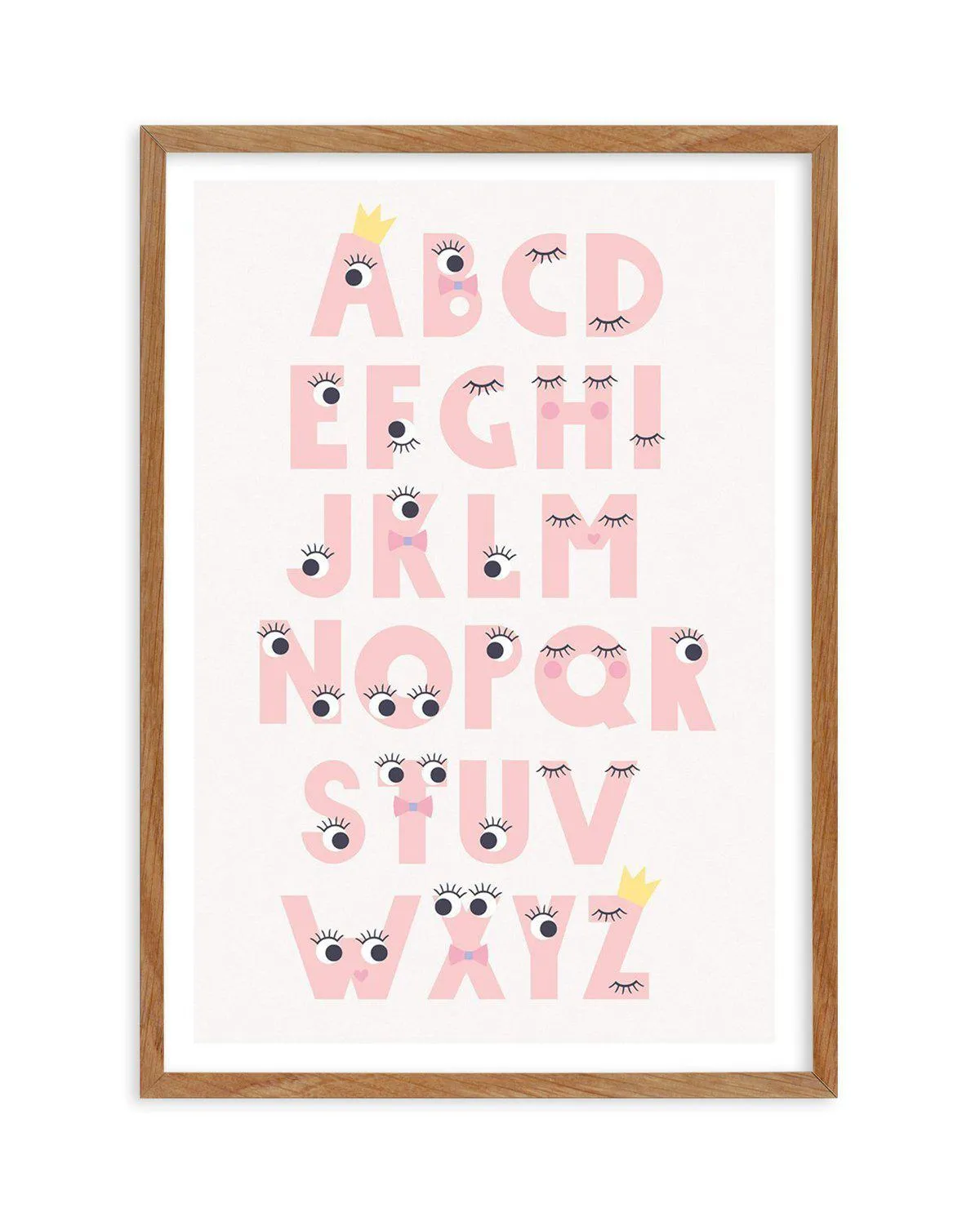 Alphabet Funny Eyes Art Print