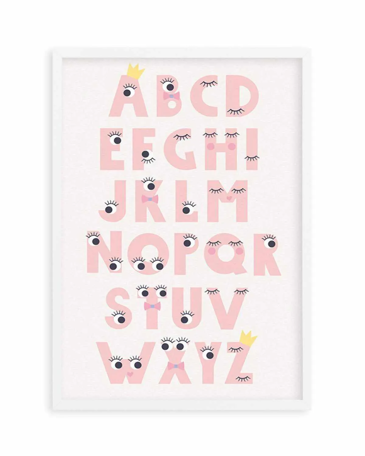 Alphabet Funny Eyes Art Print