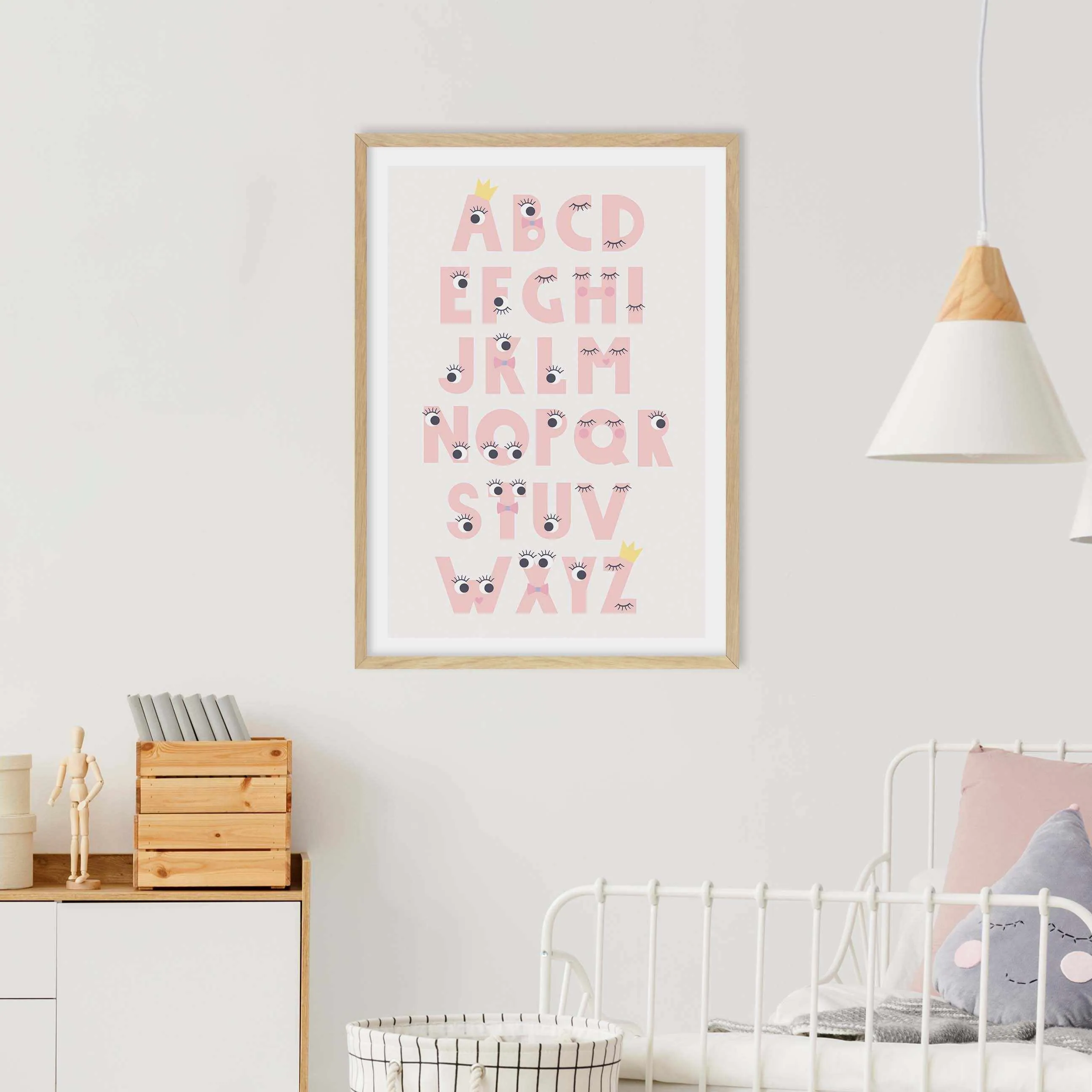 Alphabet Funny Eyes Art Print