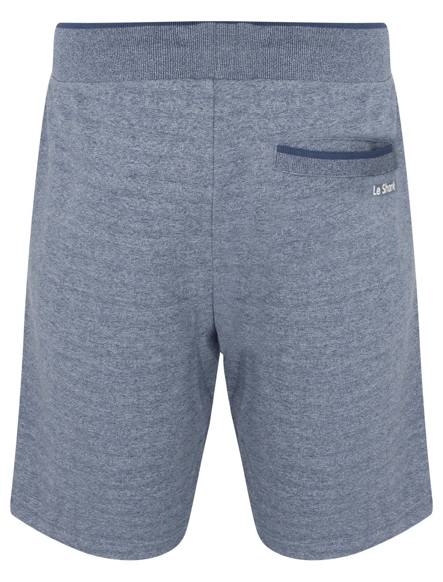 Anchor Fleck Loop Back Fleece Jogger Shorts In Bijou Blue - Le Shark