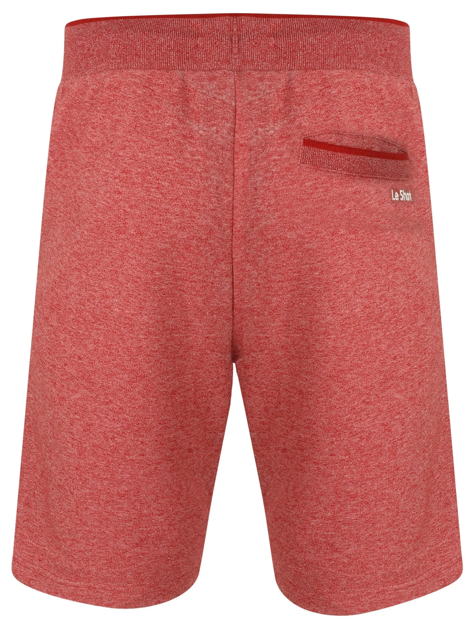 Anchor Fleck Loop Back Fleece Jogger Shorts In Red - Le Shark