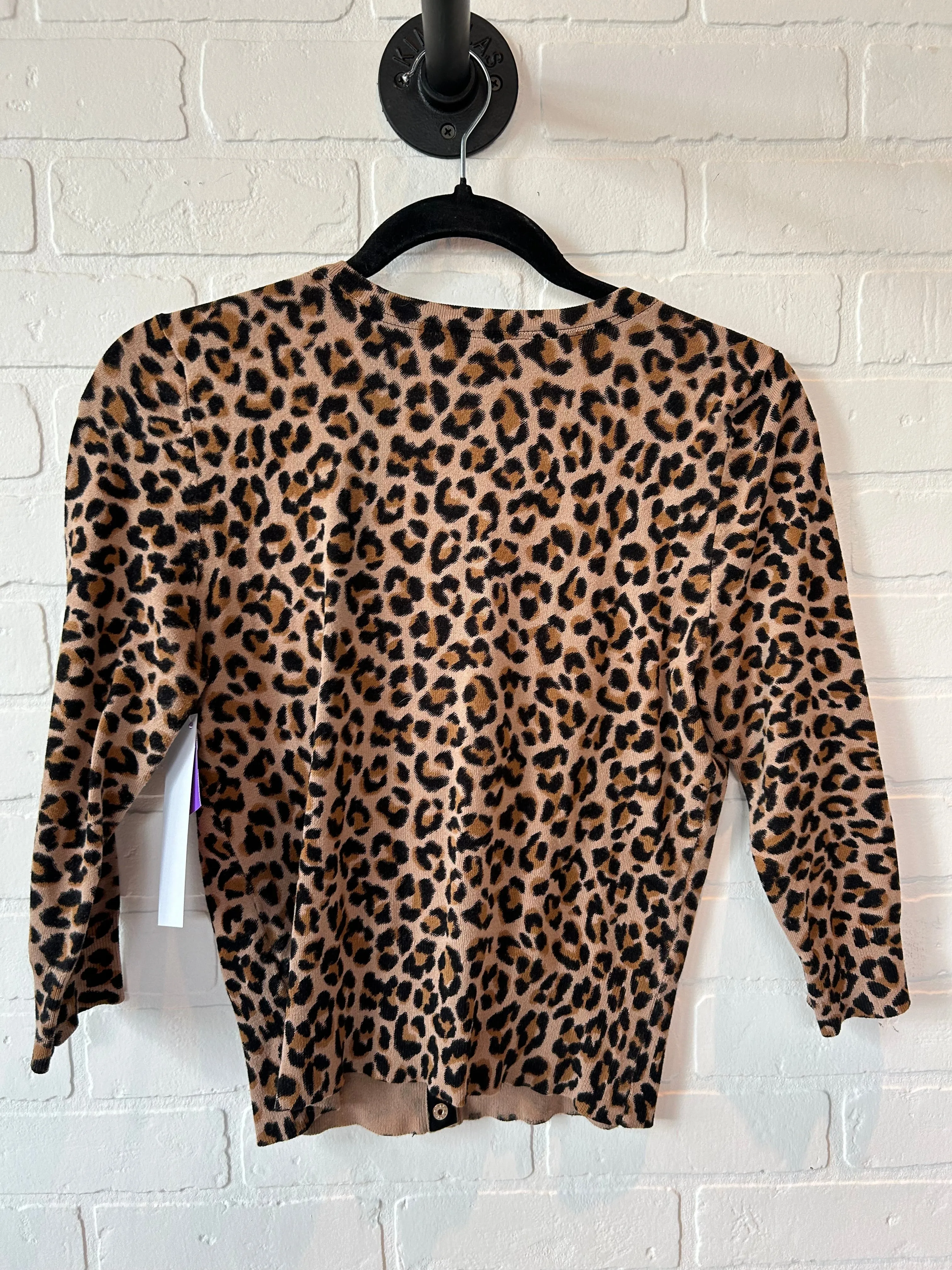 Animal Print Sweater Cardigan White House Black Market, Size S