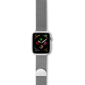 Apple Watch (38/40/SE/41mm) Epico Milanese Rustfri Stål Rem - Silver