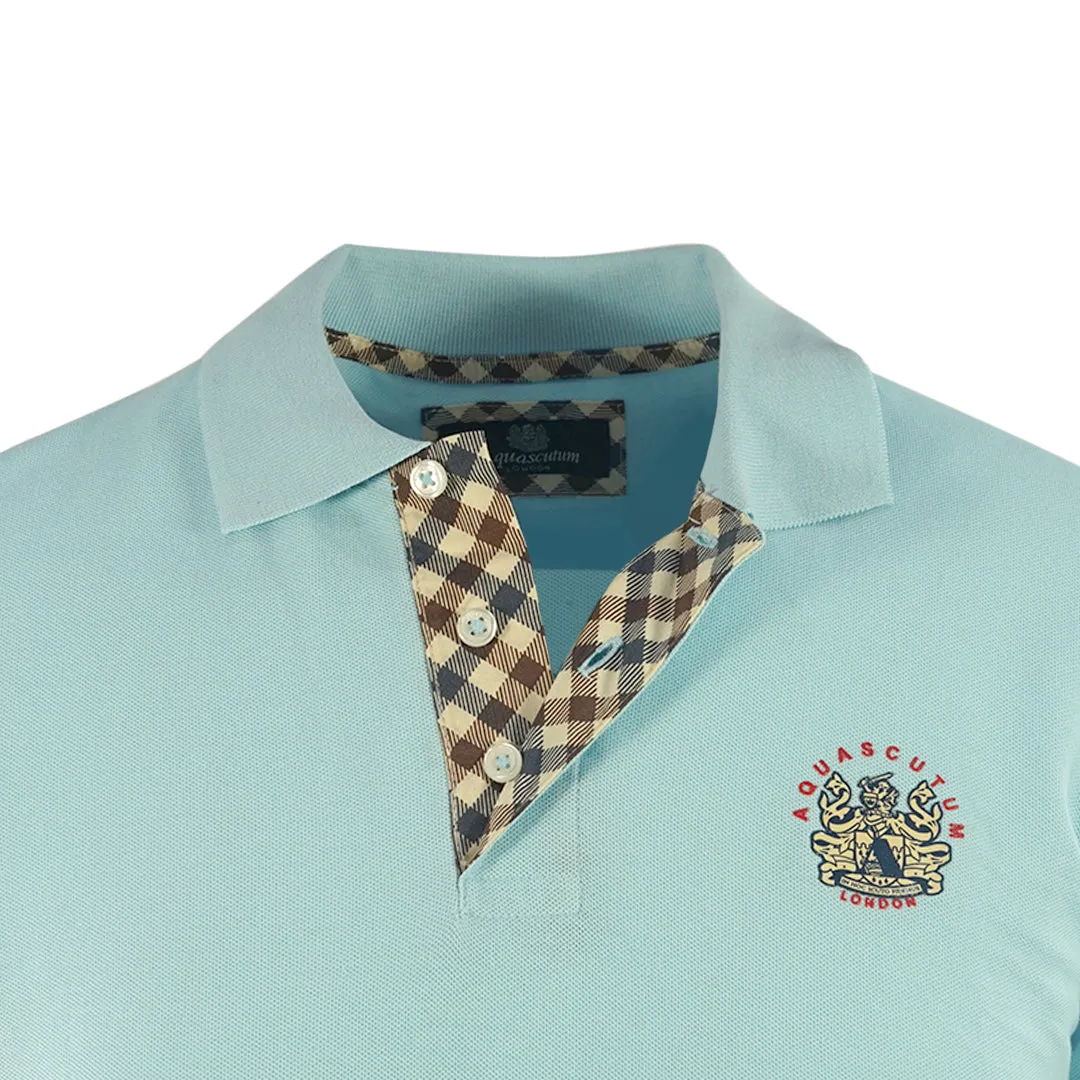 Aquascutum London Crest Light Blue Polo Shirt