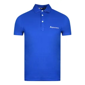 Aquascutum Signature Logo Blue Polo Shirt