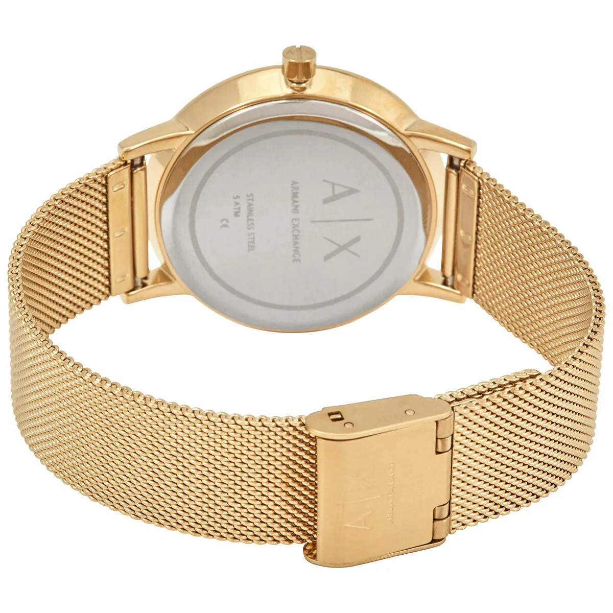 Armani Exchange Quartz Gold Dial Ladies Watch AX5536