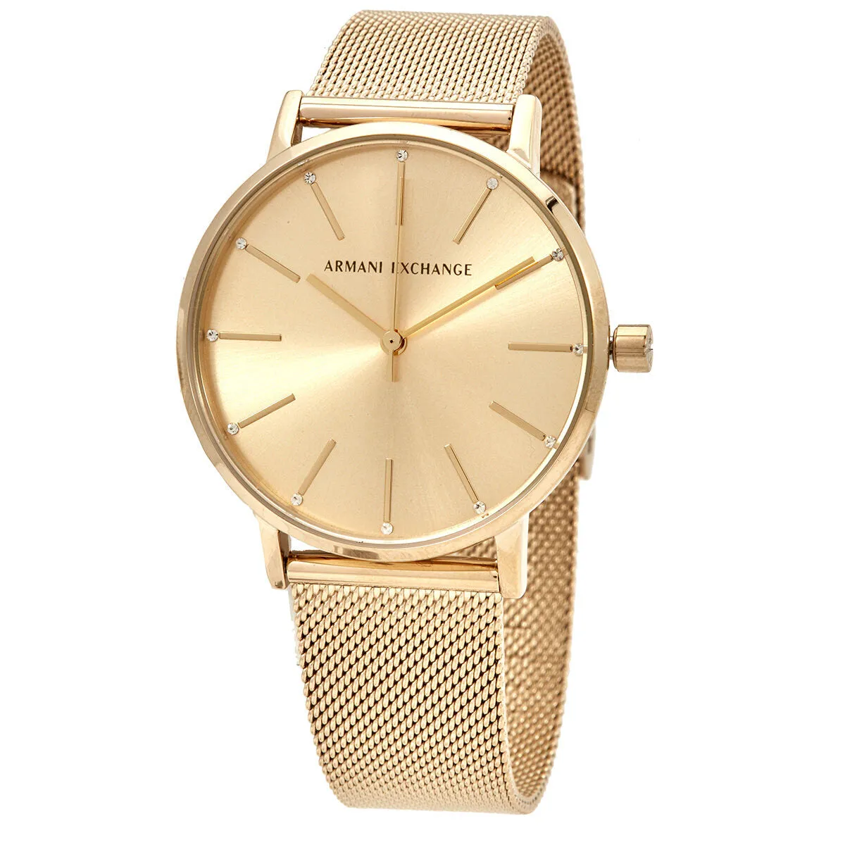 Armani Exchange Quartz Gold Dial Ladies Watch AX5536