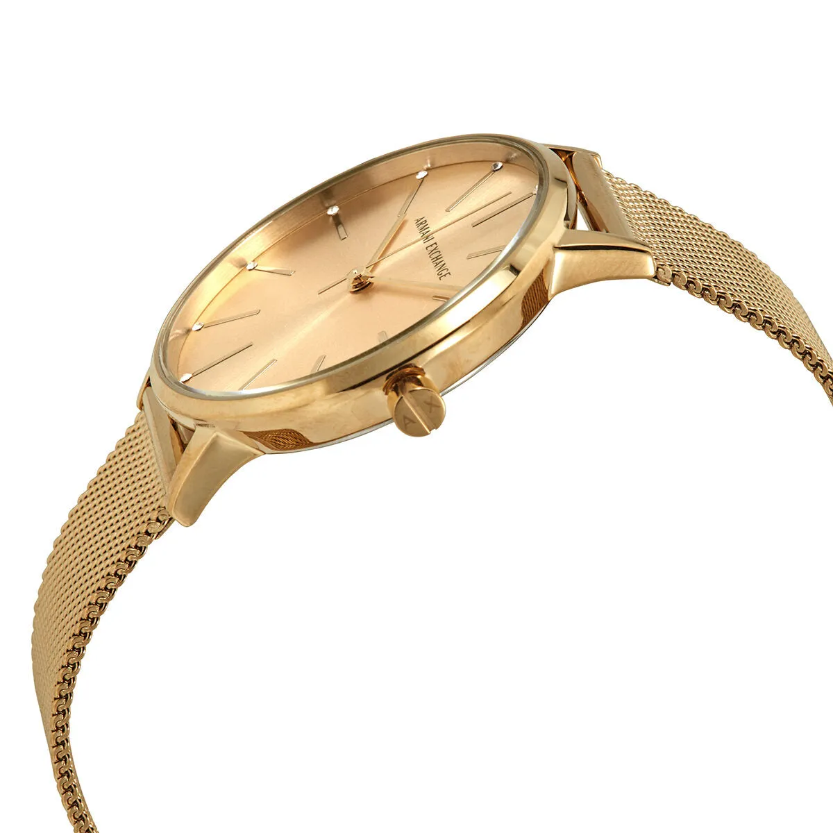 Armani Exchange Quartz Gold Dial Ladies Watch AX5536