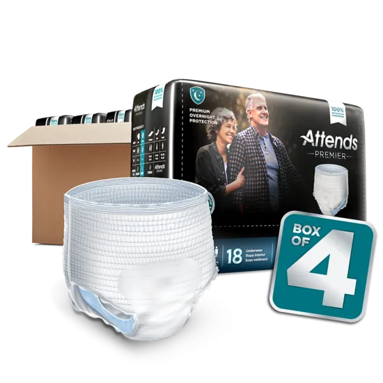 Attends Premier Overnight Protection Disposable Incontinence Underwear