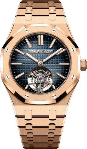 Audemars Piguet Royal Oak Flying 41mm Tourbillion Rose Gold Blue Dial | 26730OR.OO.1320OR.02