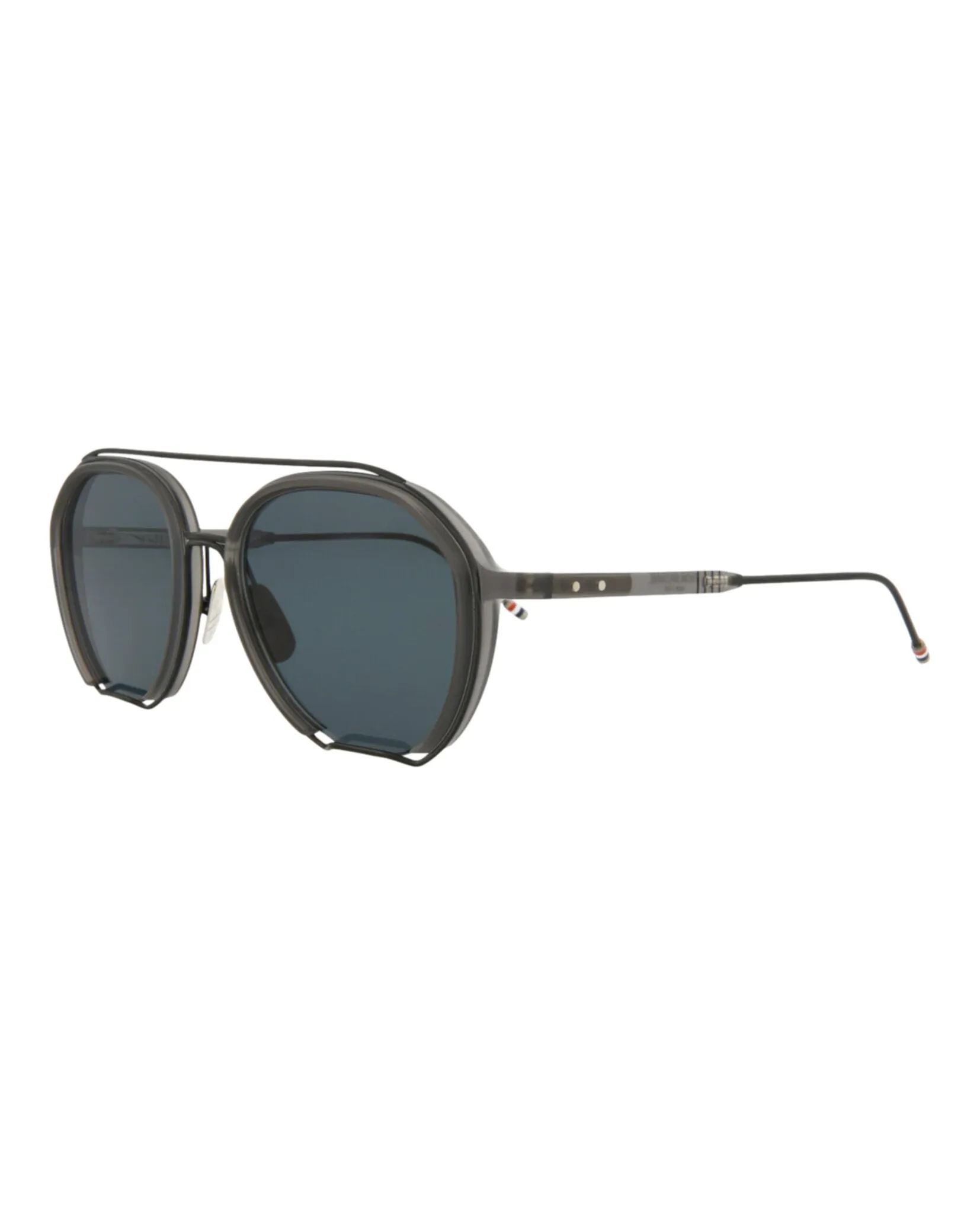 Aviator-Style Metal Sunglasses | Grey/Black