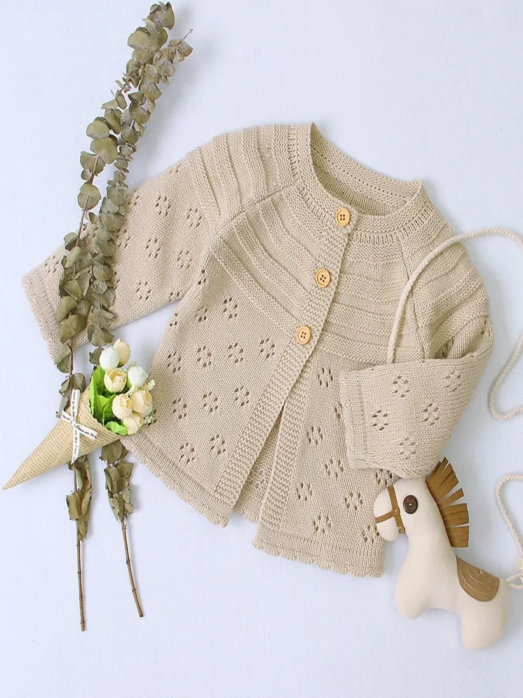 Baby Concentrated Cuteness Half-Button Cardigan