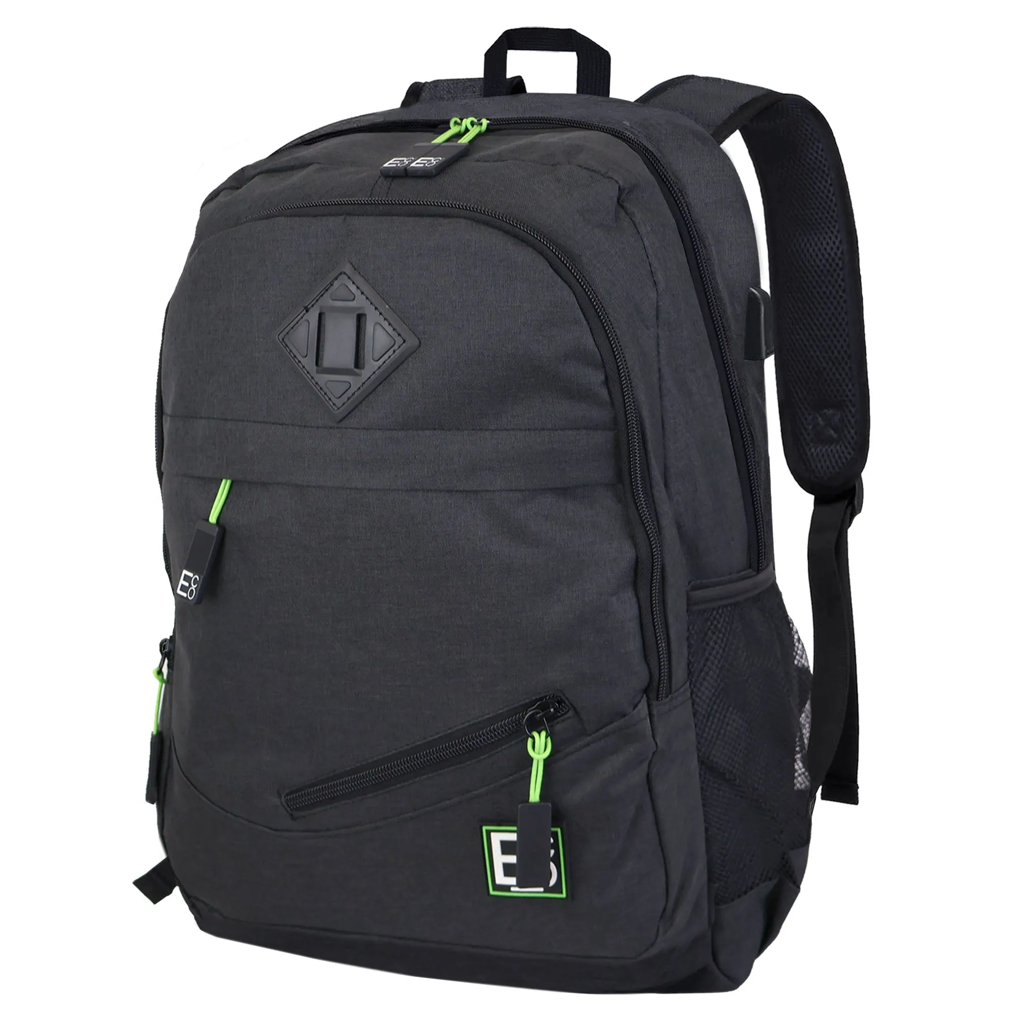 Backpack with 5 Compartments, USB Laptop & Phone Charging Port