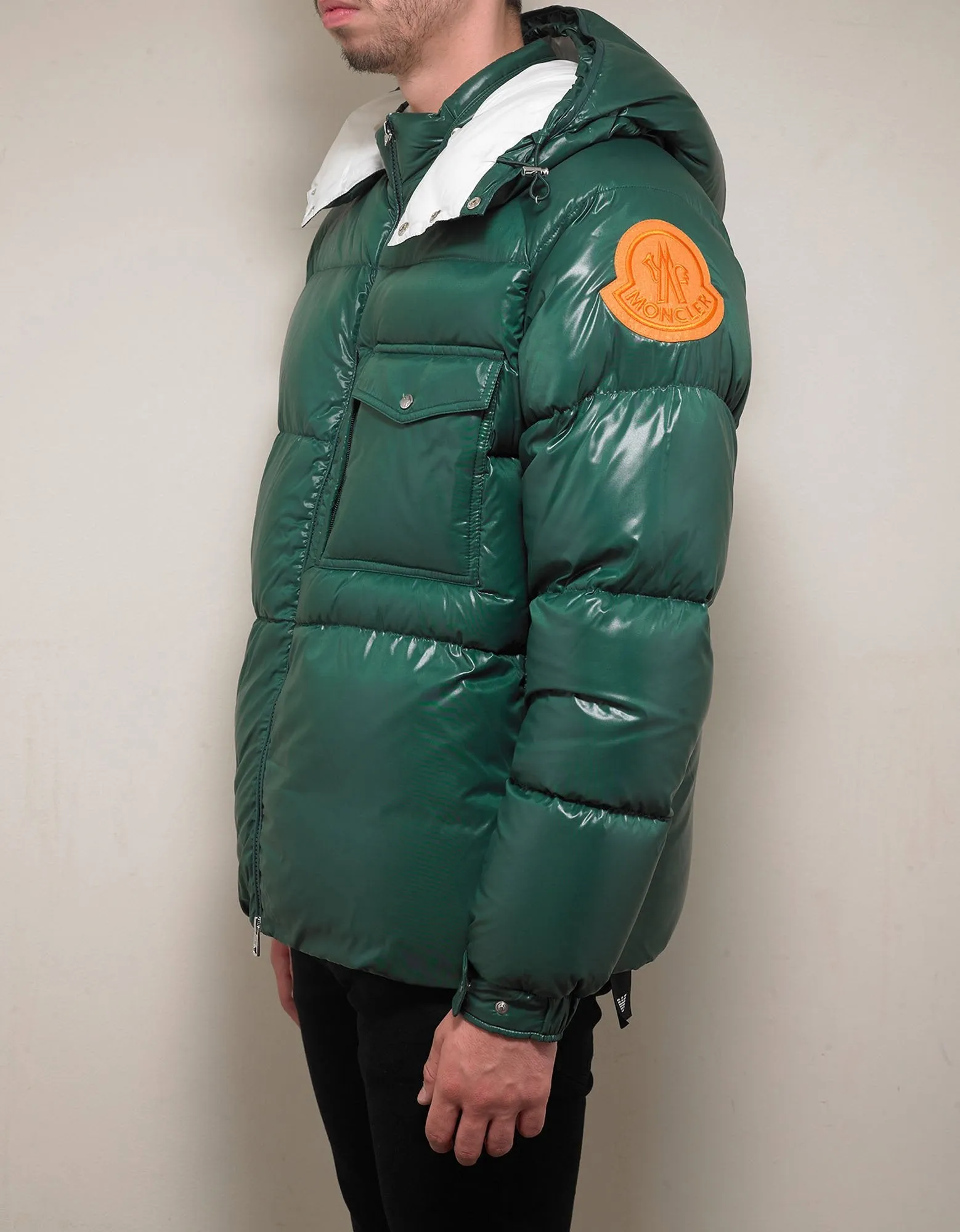 Barthet Green Nylon Down Jacket