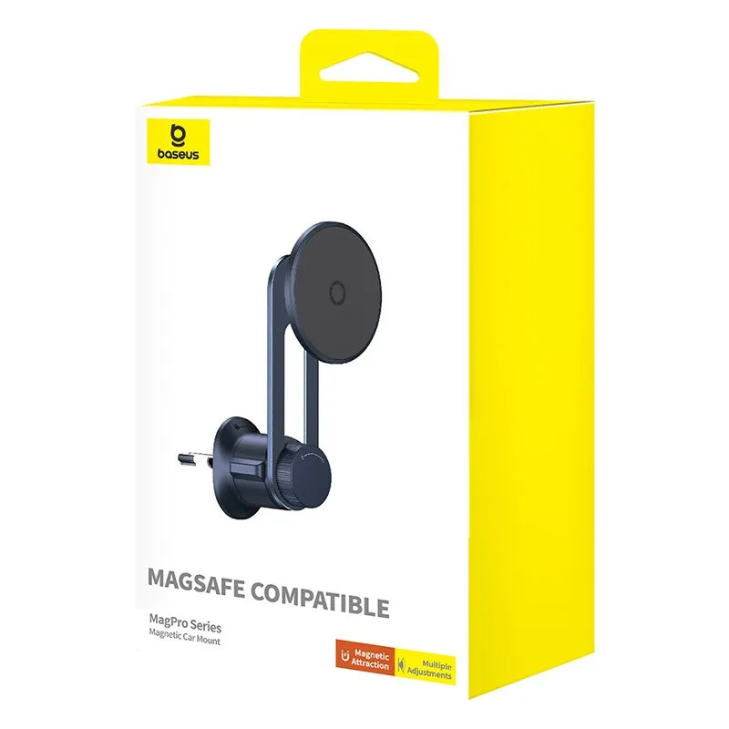 Baseus Magnetic Car Phone Holder MagPro Magafe Compatible (Black) C40161200121-00