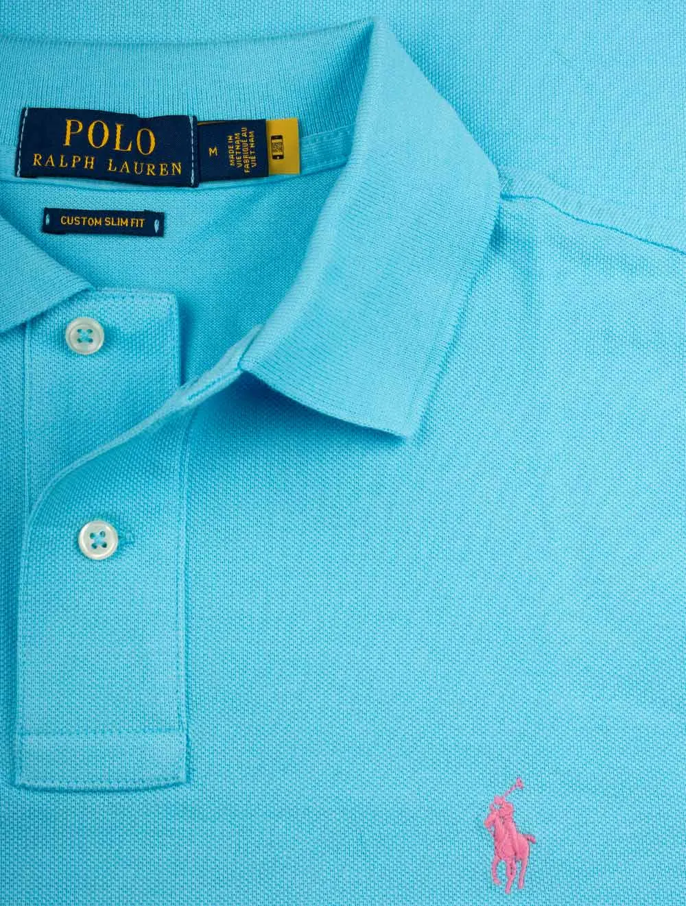 Basic Short Sleeve Polo Turquoise