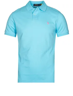 Basic Short Sleeve Polo Turquoise