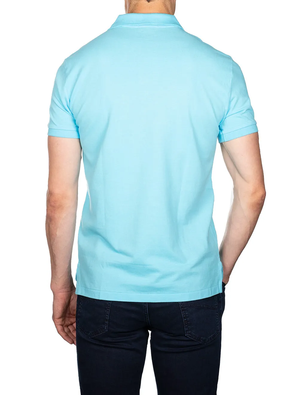 Basic Short Sleeve Polo Turquoise