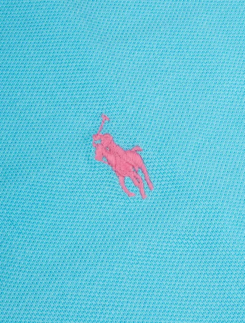 Basic Short Sleeve Polo Turquoise