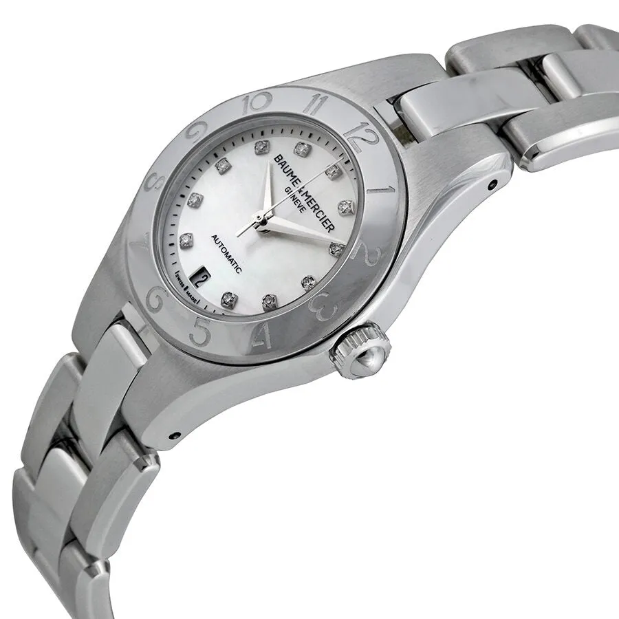 Baume and Mercier Automatic Mother of Pearl Diamond Dial 27 mm Ladies Watch 10113