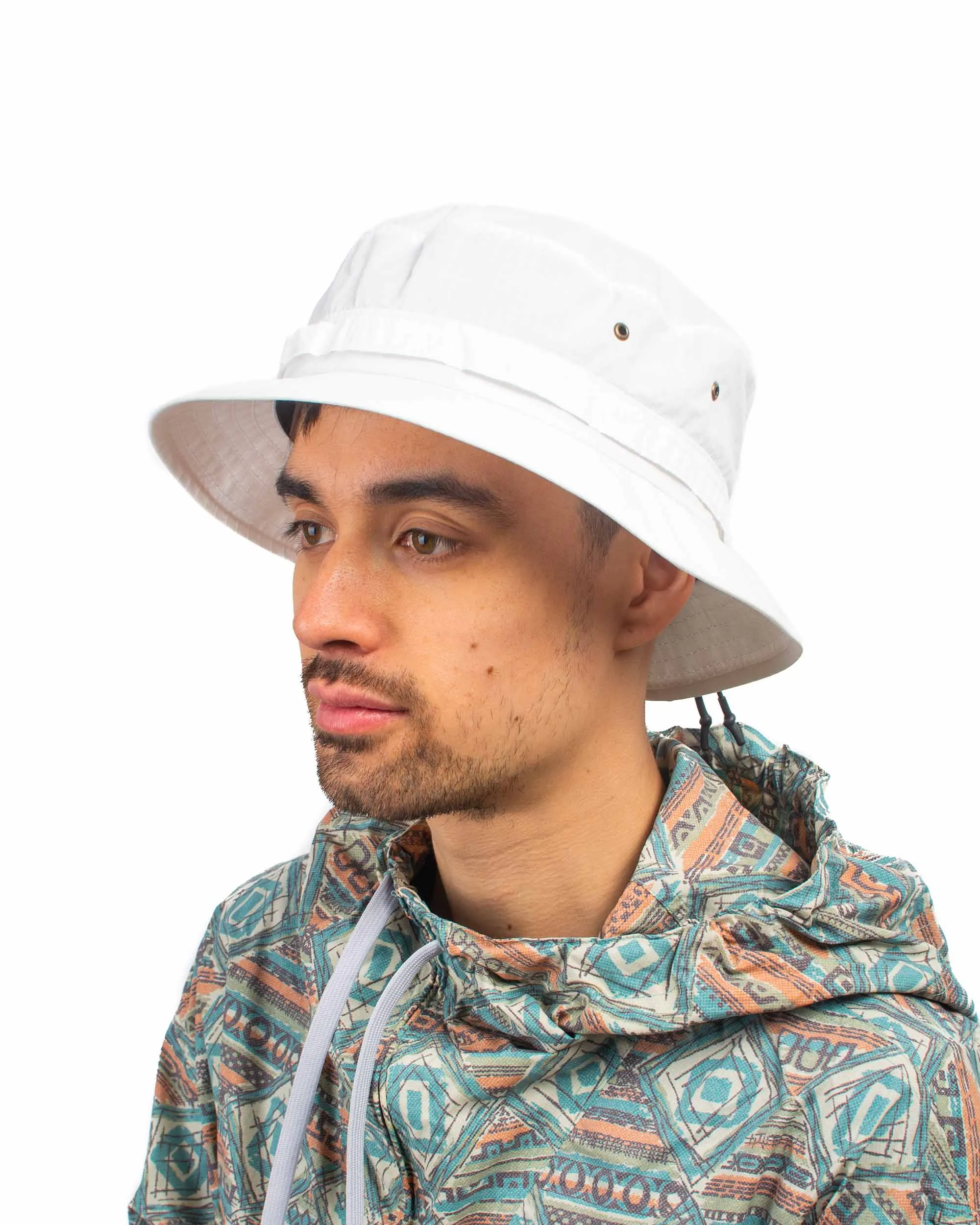 Beams Plus Jungle Hat Rip-Stop White