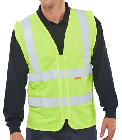 Beeswift Flame Retardant Hi Vis Class 2 Vest En471 Vest App G - Cfrwc