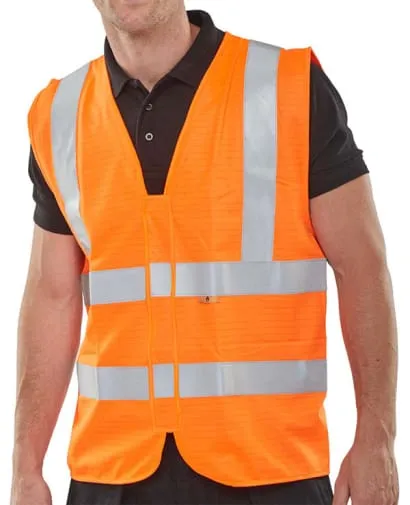 Beeswift Flame Retardant Hi Vis Class 2 Vest En471 Vest App G - Cfrwc