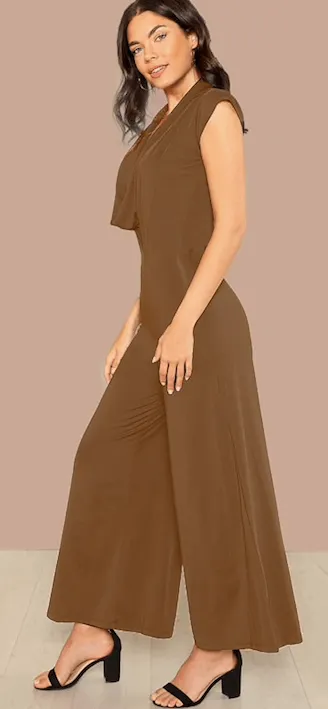 BELLA BROWN JUMPSUIT