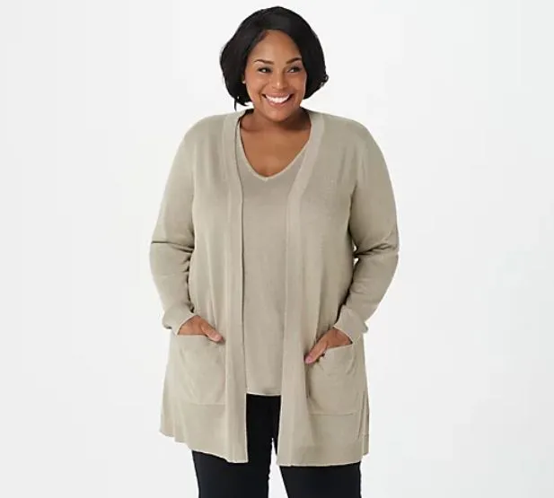 Belle by Kim Gravel Lurex Long Cardigan