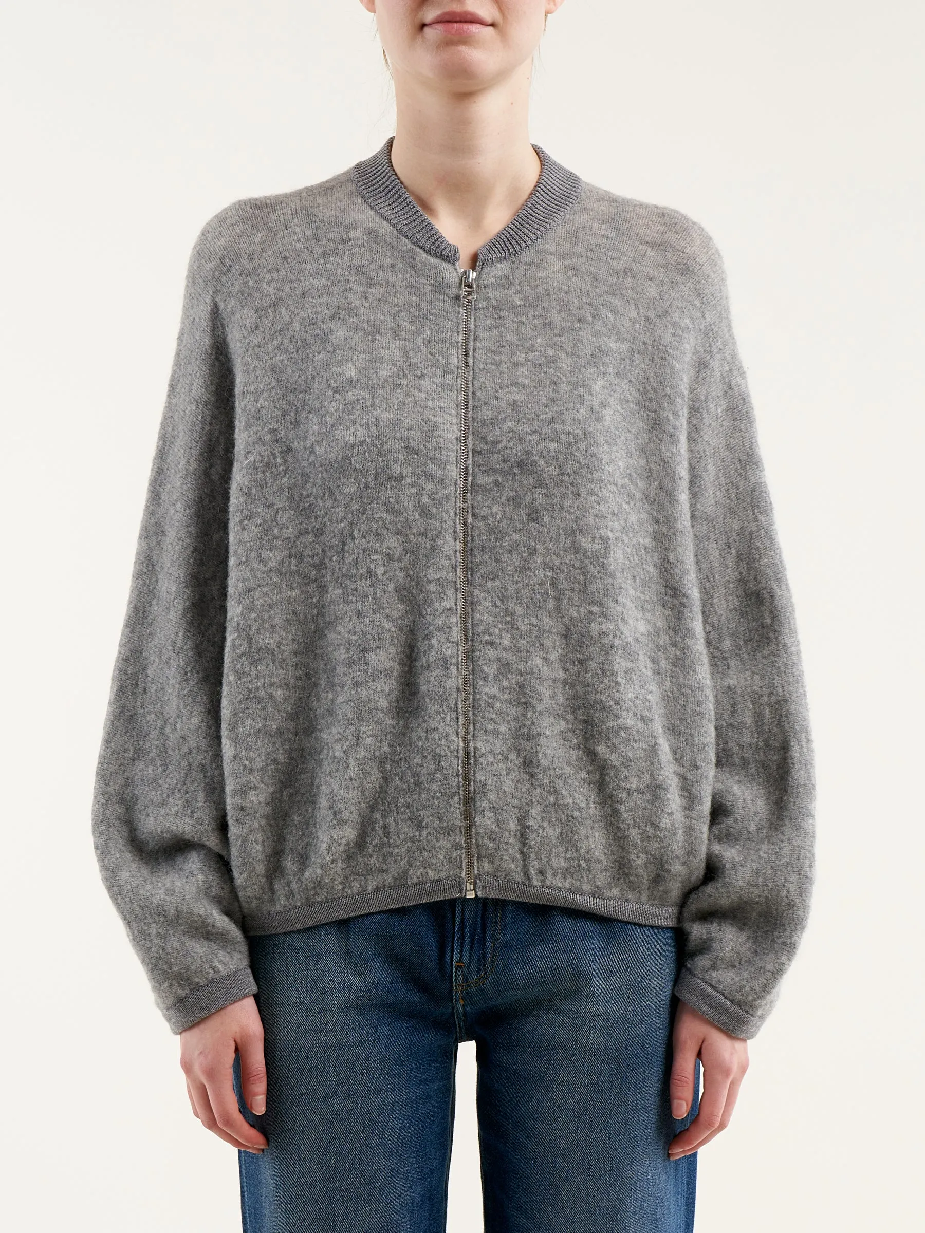 Bellerose Asedi Zip Cardigan Heather Grey