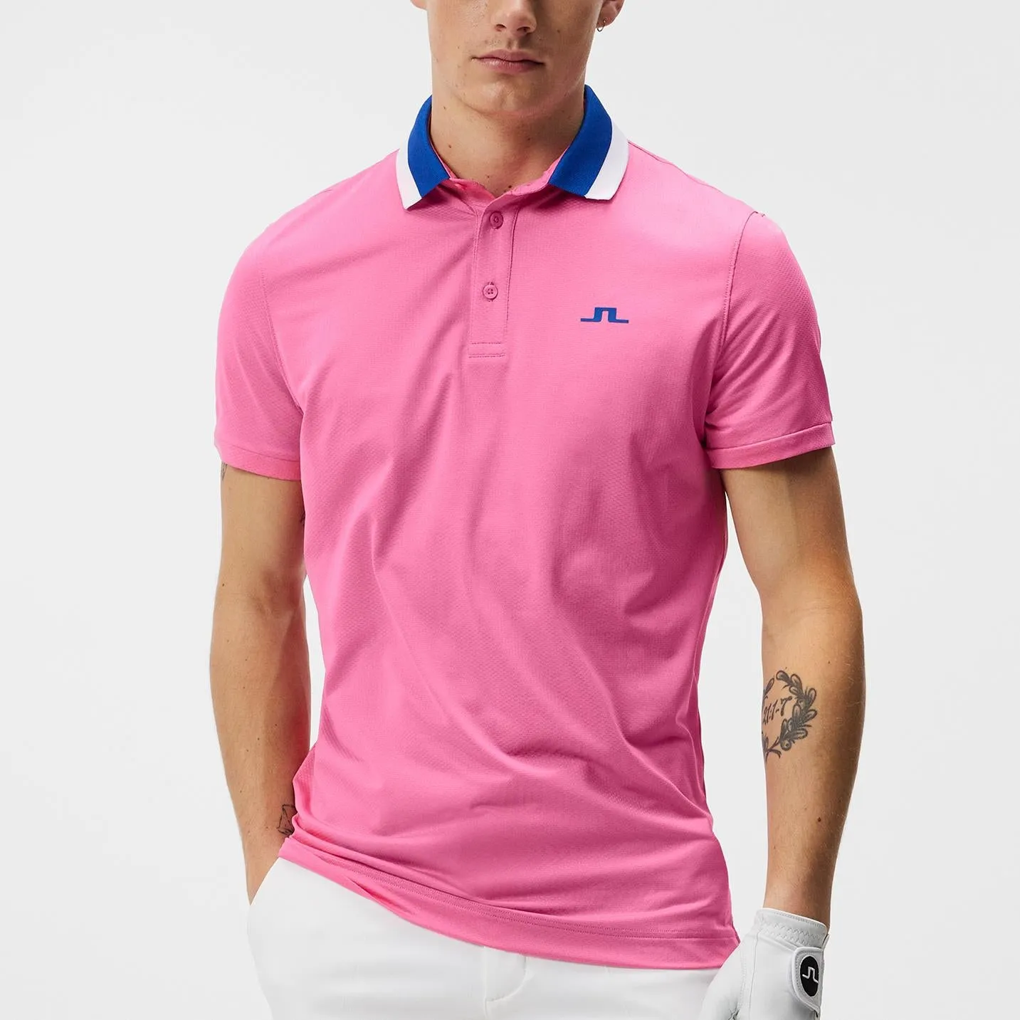 Benji Regular Tech Mesh Polo Azalea Pink - SU23