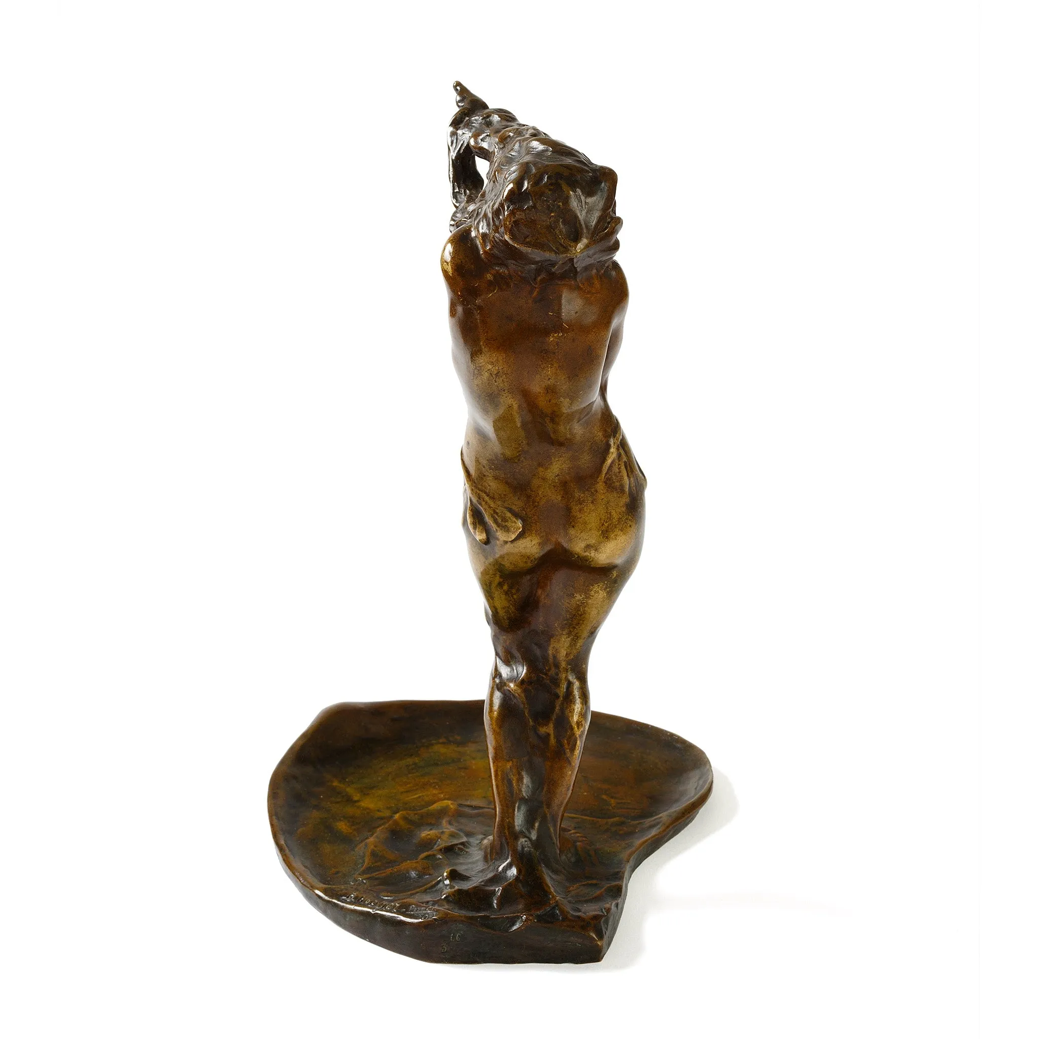 Bernhard Hoetger "Le Vent" Bronze Figural Vide-Poche