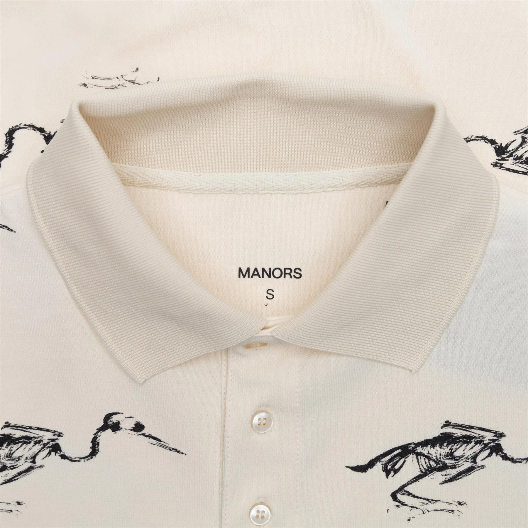 Birdie LS Cotton Pique Polo Ivory - AW23