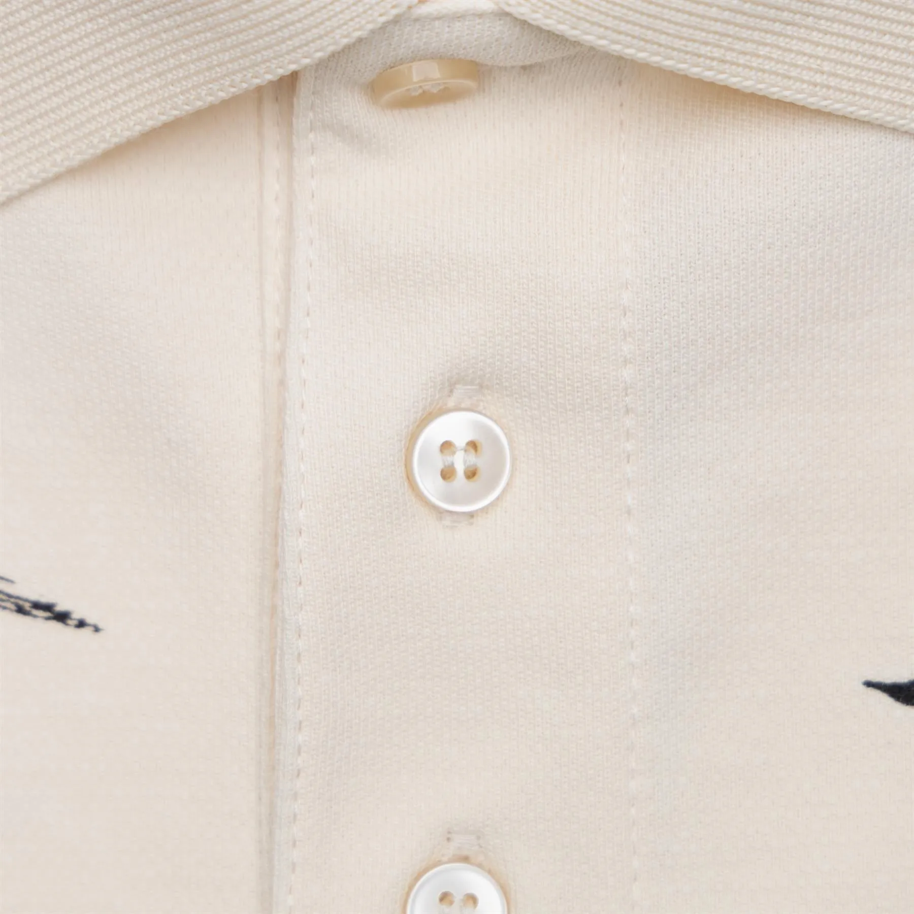 Birdie LS Cotton Pique Polo Ivory - AW23