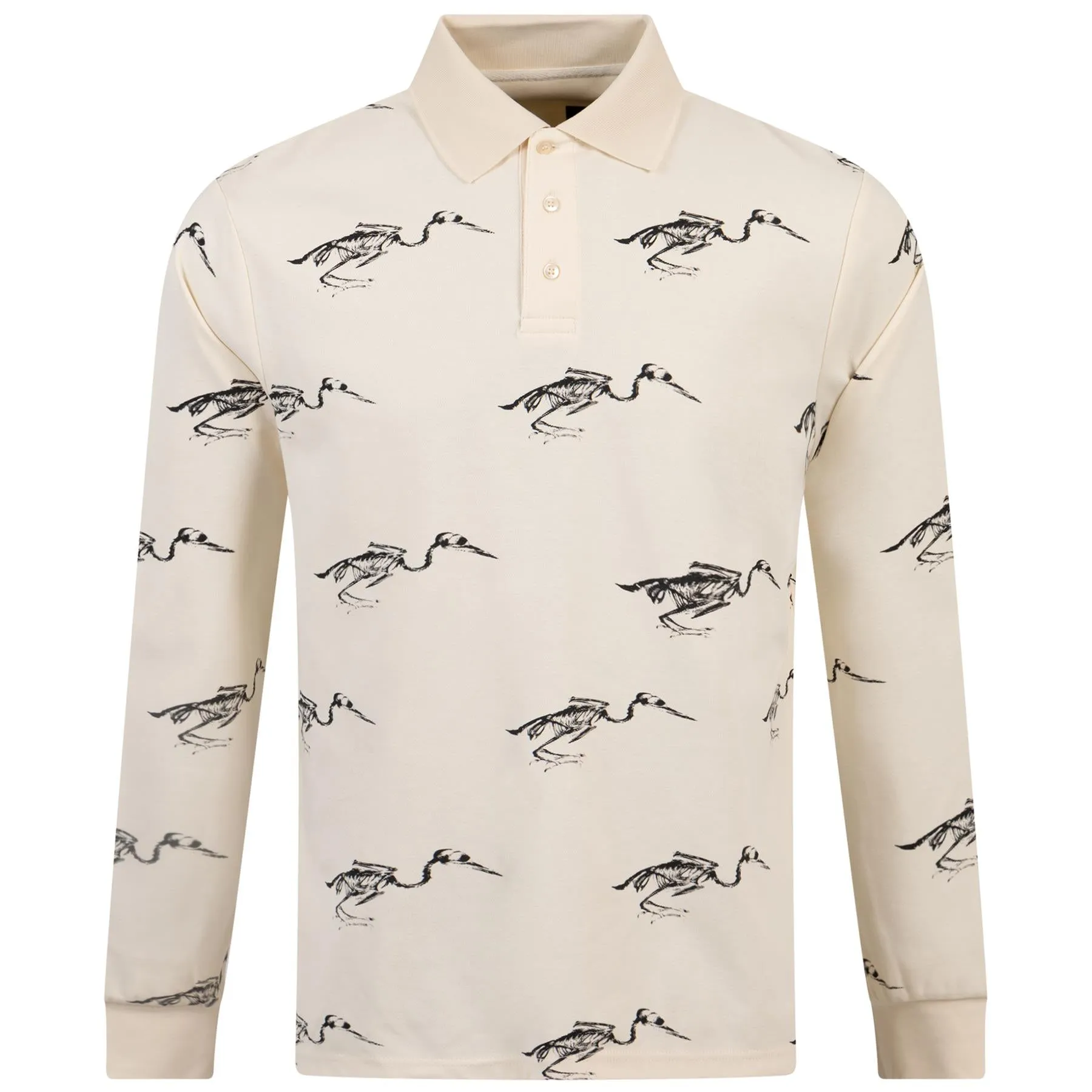 Birdie LS Cotton Pique Polo Ivory - AW23