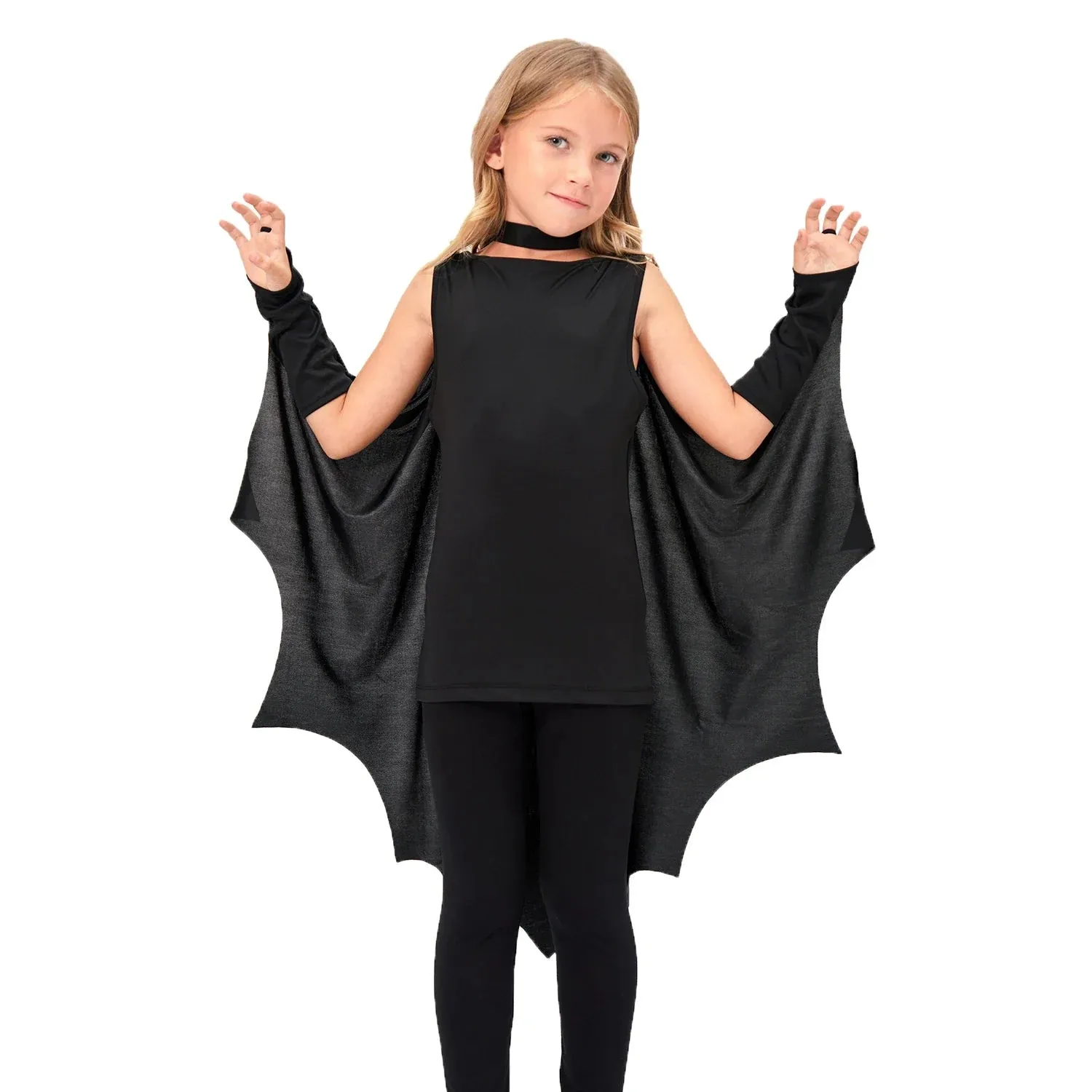 Black Bat Wings Cape Halloween Kid Costumes