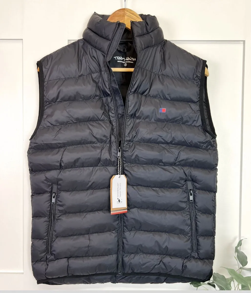 Black Men's Water Repellent Gilet