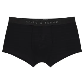 Black Nylon Pointelle Low Rise Trunk