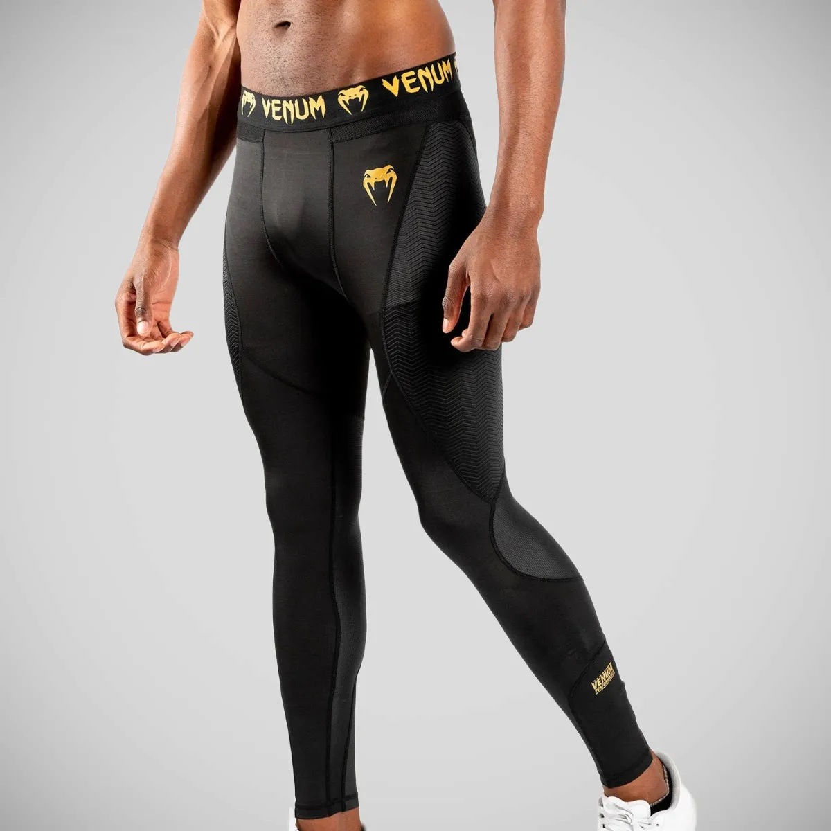 Black/Gold Venum G-Fit Spats