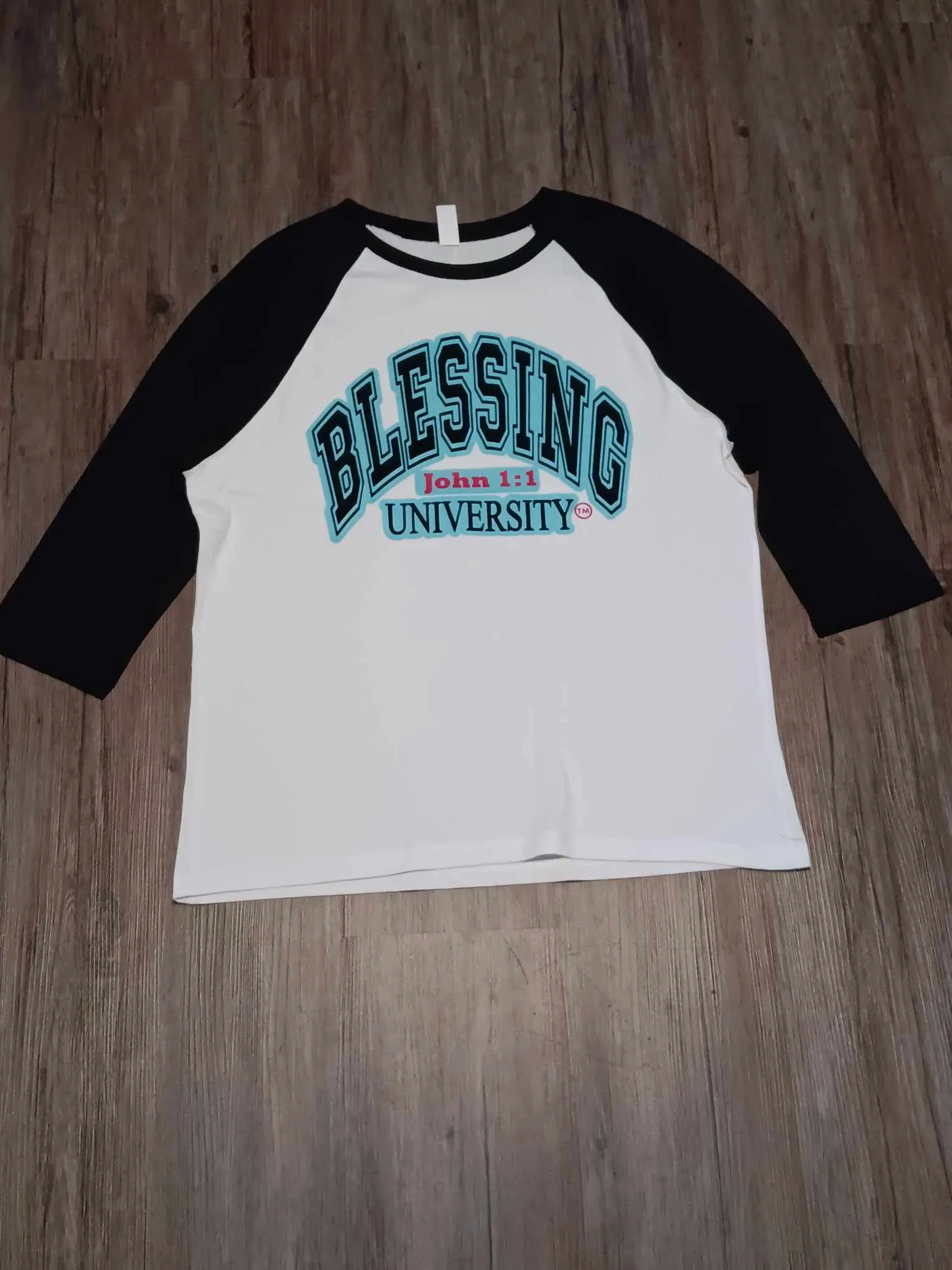 Blessing University Raglan Tee style 1