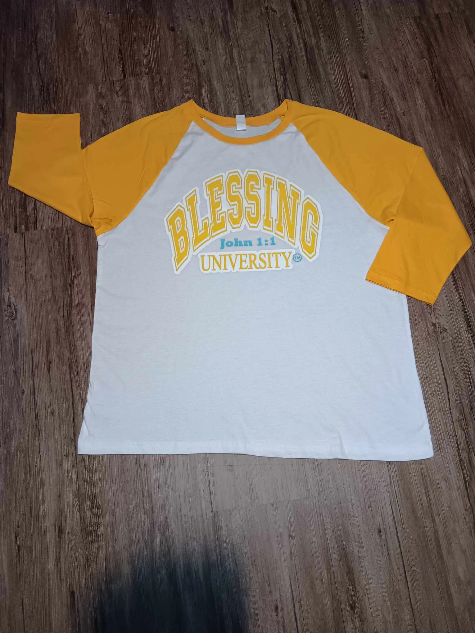 Blessing University Raglan Tee style 1