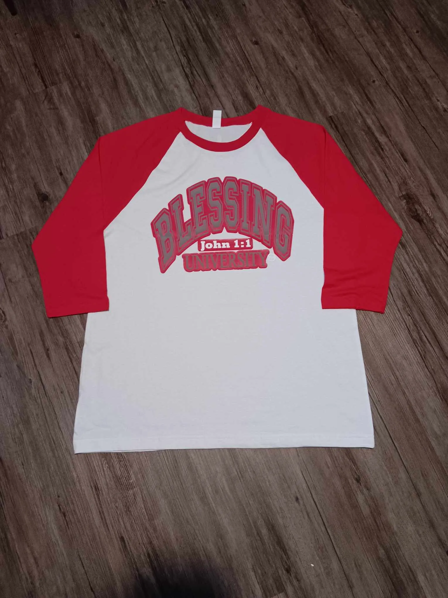 Blessing University Raglan Tee style 1