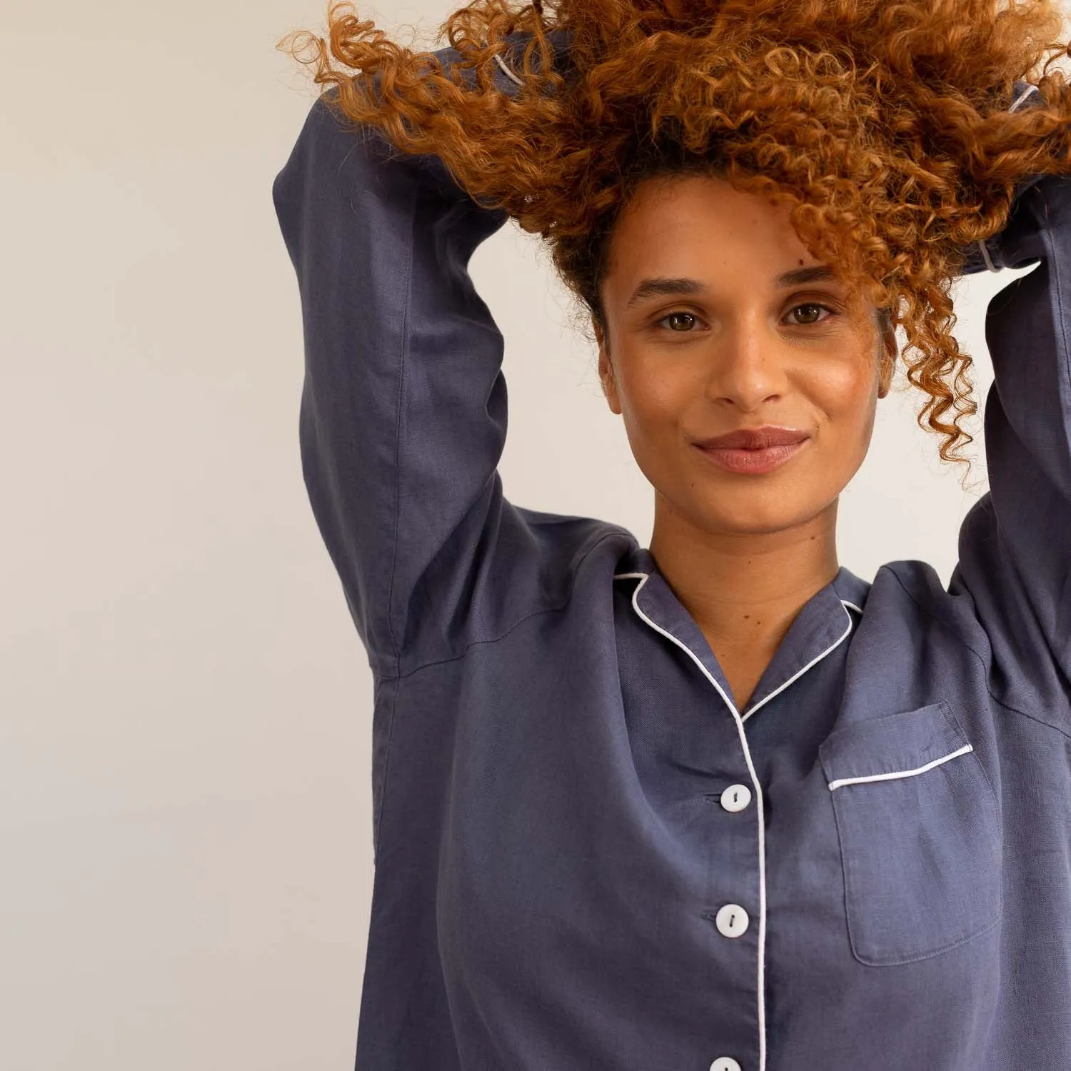 Blueberry Linen Night Shirt