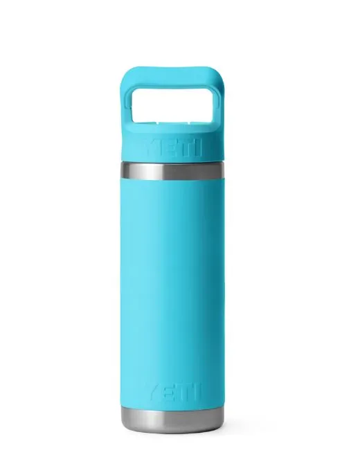 Botella Yeti Rambler 18 oz Azul Reef de Tapa con Pajita